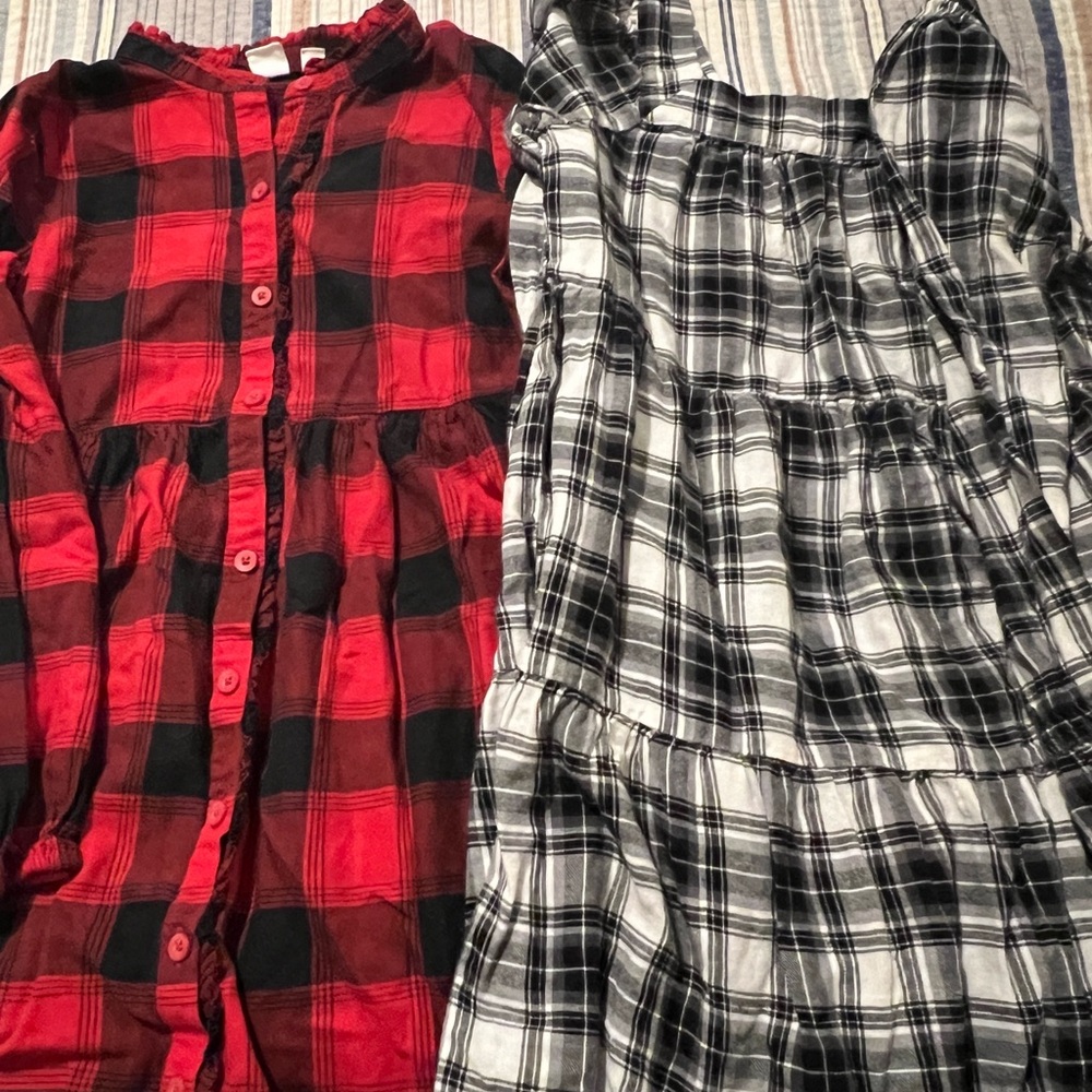 Gap Kids flannel dresses